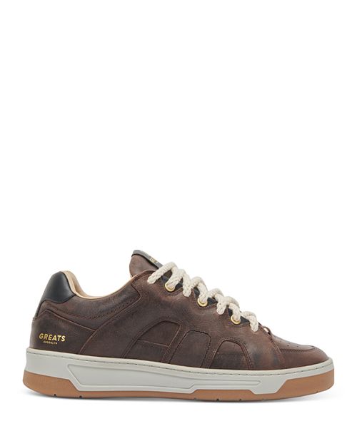 

Мужские кроссовки Cooper Low на шнуровке GREATS, цвет Brown