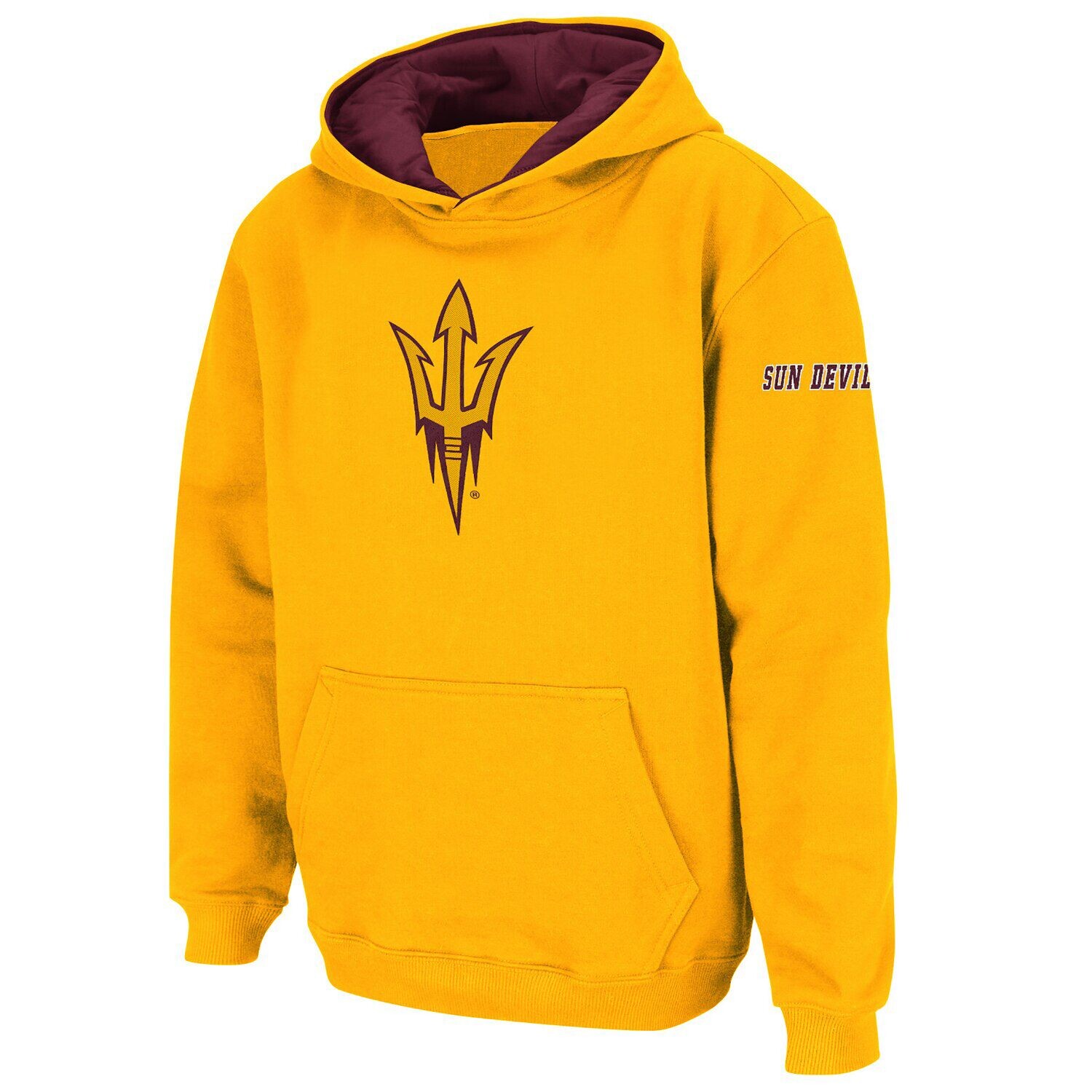 

Пуловер с капюшоном и большим логотипом Youth Stadium Athletic Gold Arizona State Sun Devils Unbranded
