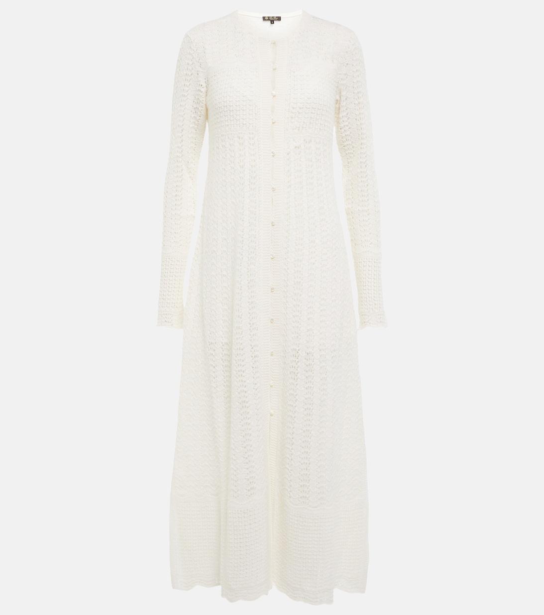 Платье Monviso из кашемира и шелка LORO PIANA, белый
