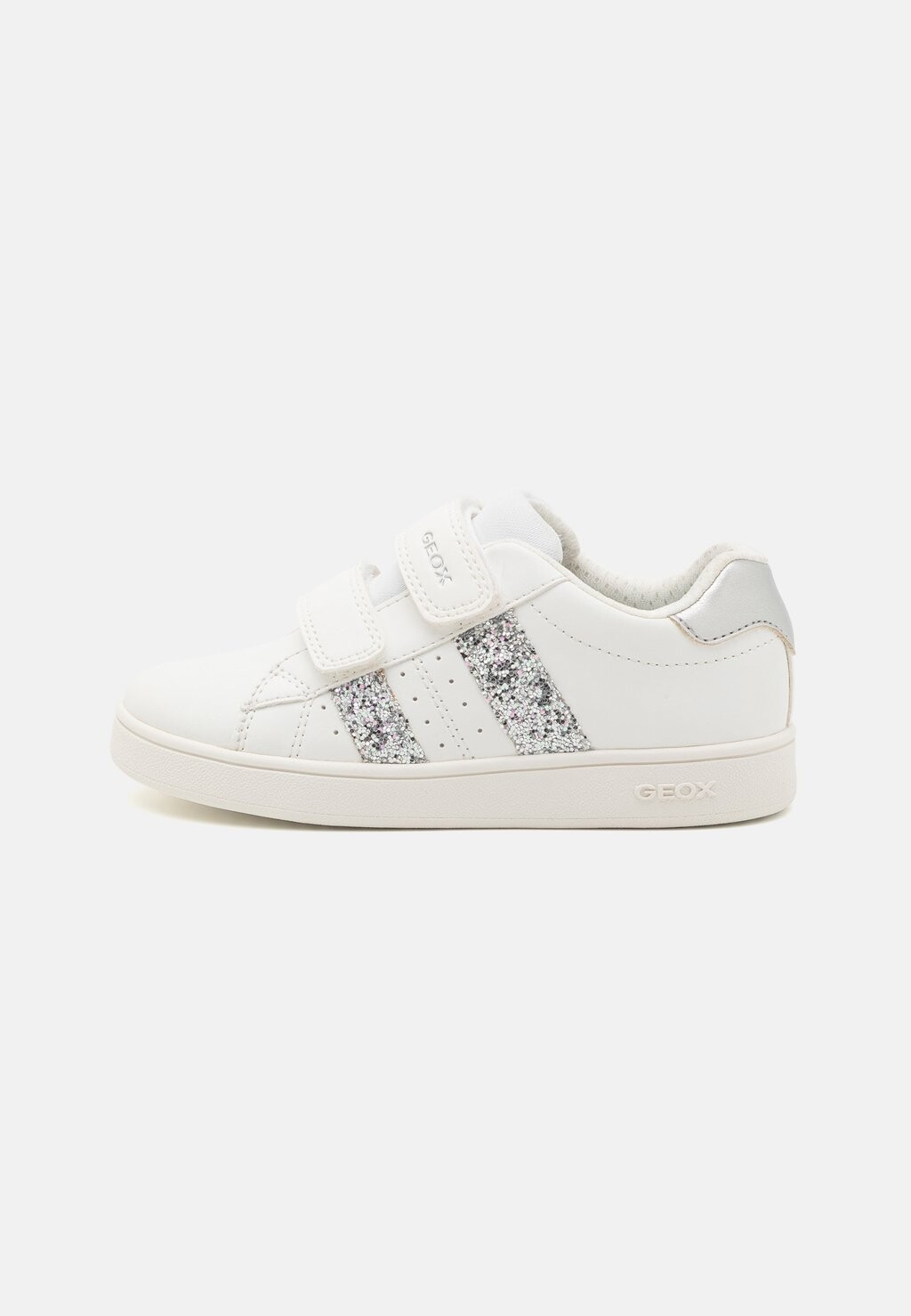 Низкие кроссовки Eclyper Girl Geox, цвет white/silver низкие кроссовки washiba girl geox цвет white multi coloured