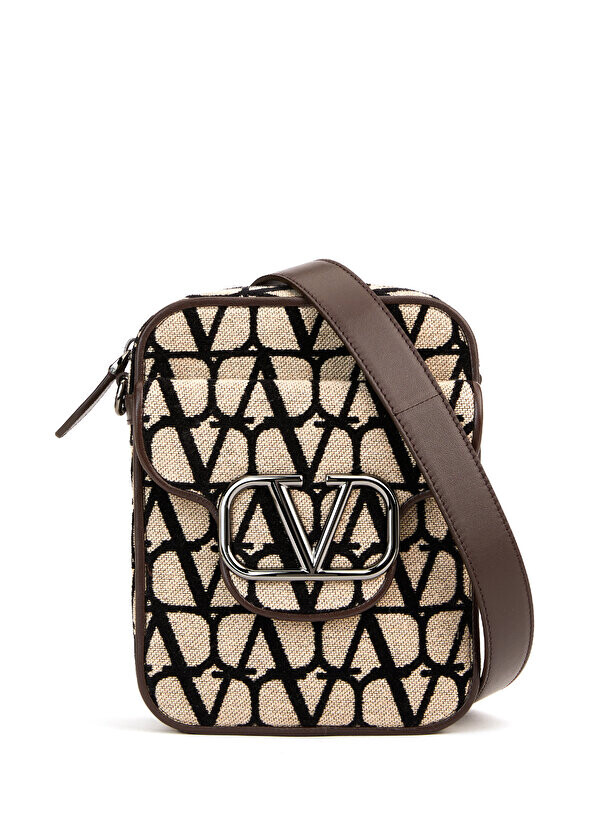 

Toile iconographe бежевая черная мужская сумка Valentino Garavani