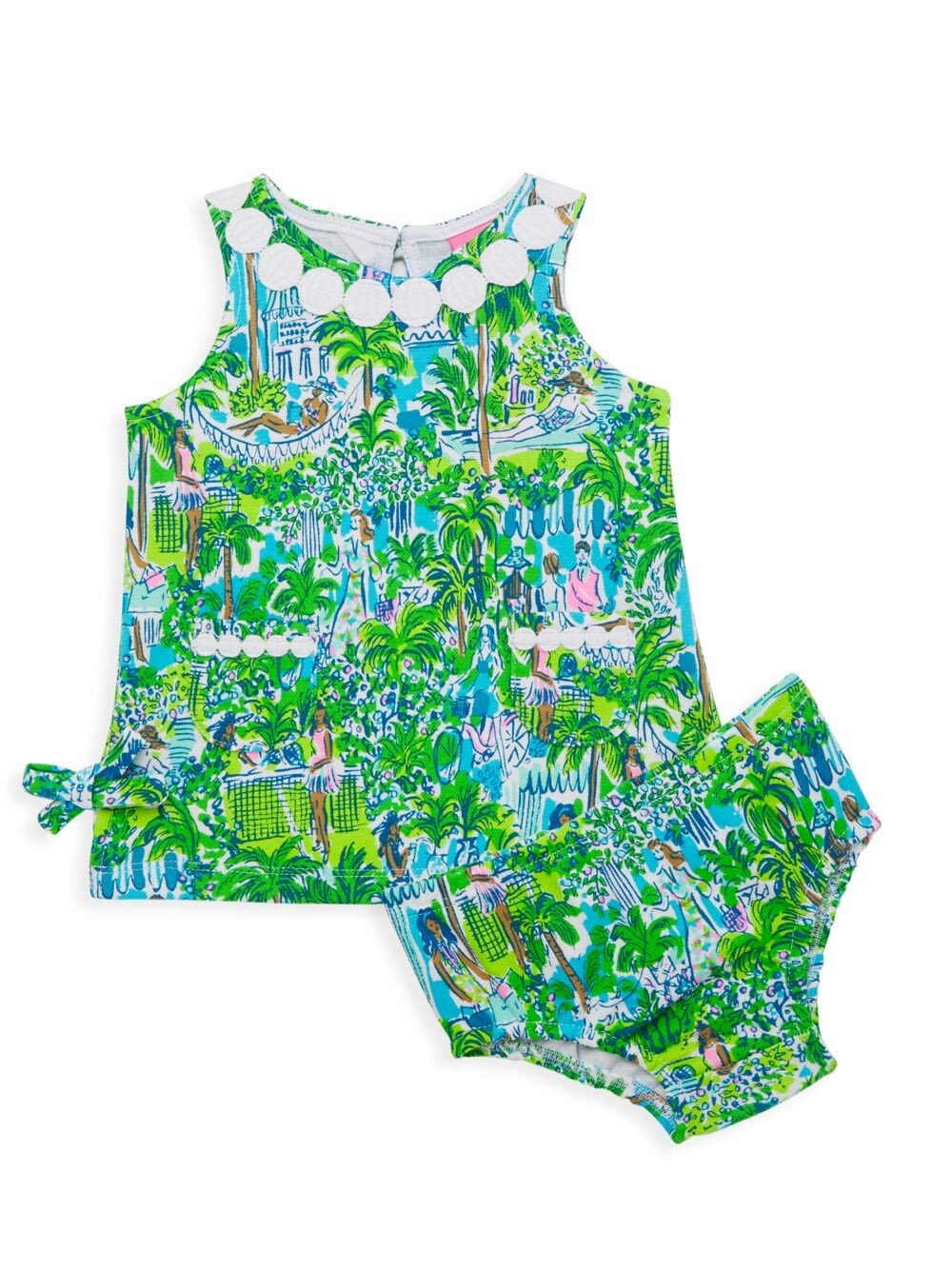 

Комплект из двух частей: платье-трапеция и шаровары Lilly для девочки Lilly Pulitzer Kids, зеленый