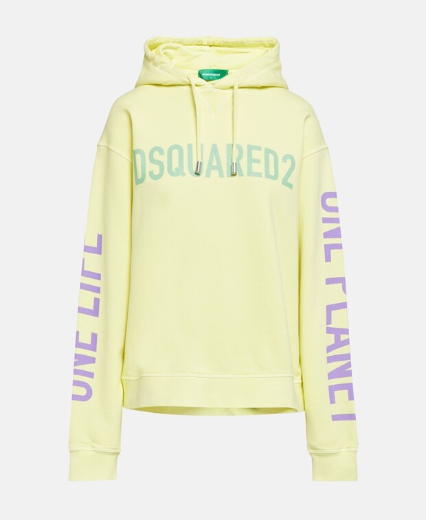 

Толстовка с капюшоном Dsquared2, светло-желтого