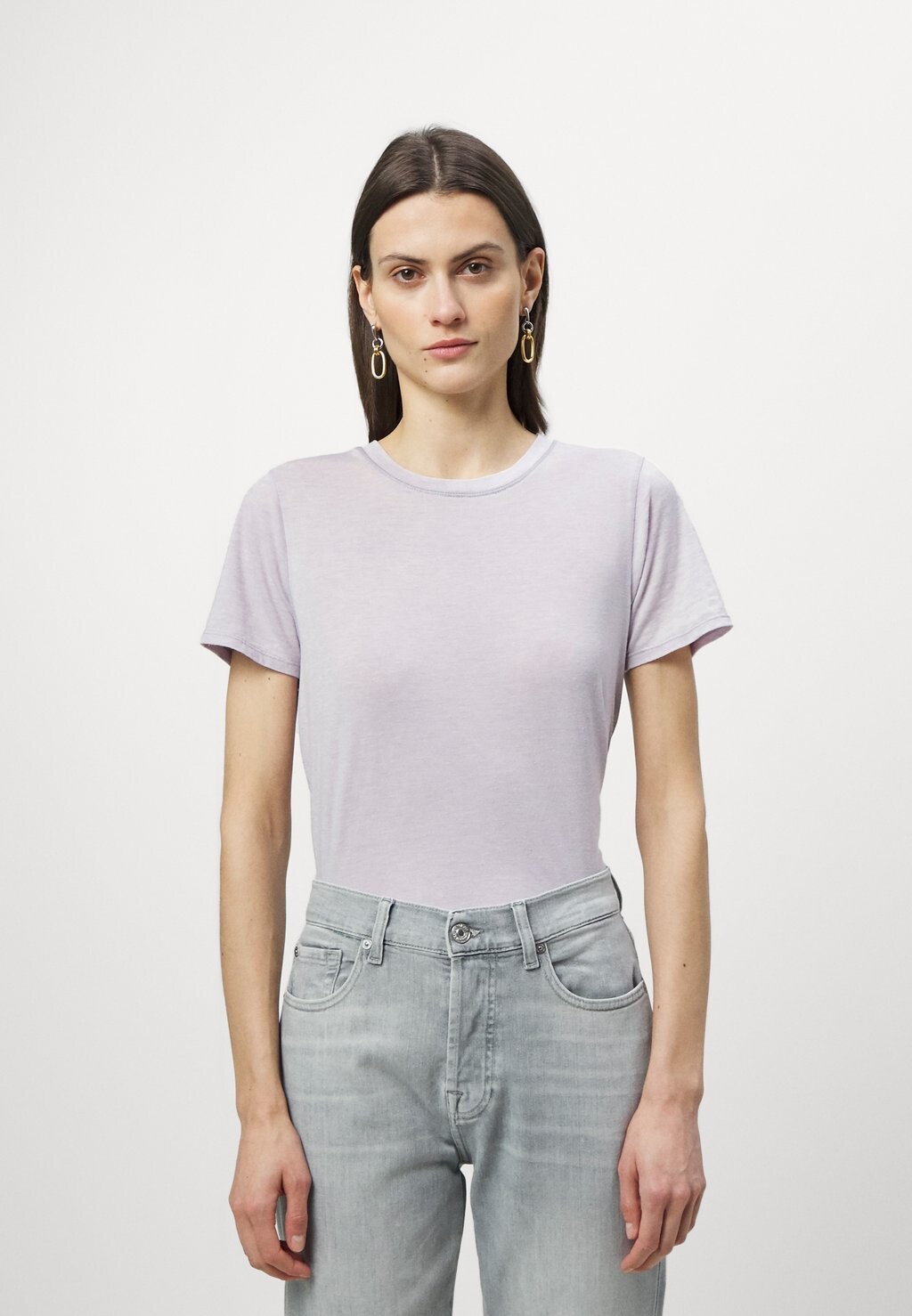 

Футболка Basic 7 for all mankind, фиолетовый