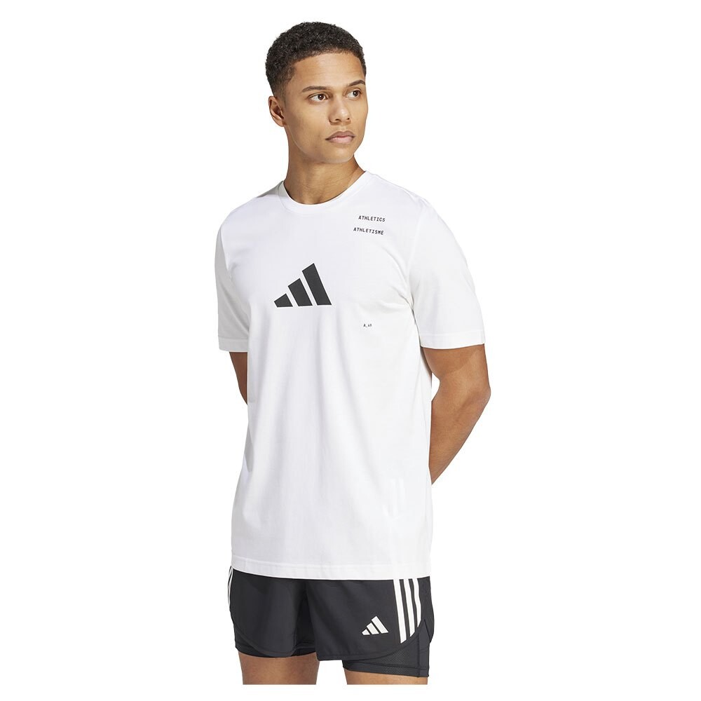 

Футболка с коротким рукавом adidas Ath Cat G, белый