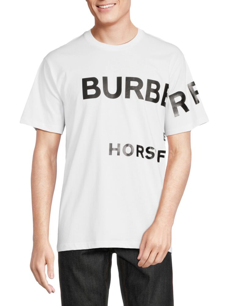 

Футболка с круглым вырезом и логотипом Burberry, белый
