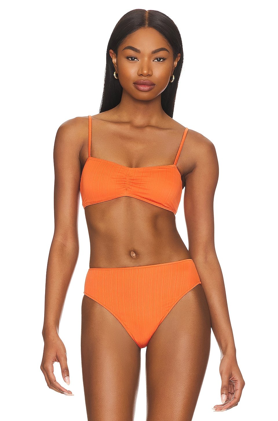 

Топ бикини Frankies Bikinis Cleo Plisse, цвет Marigold