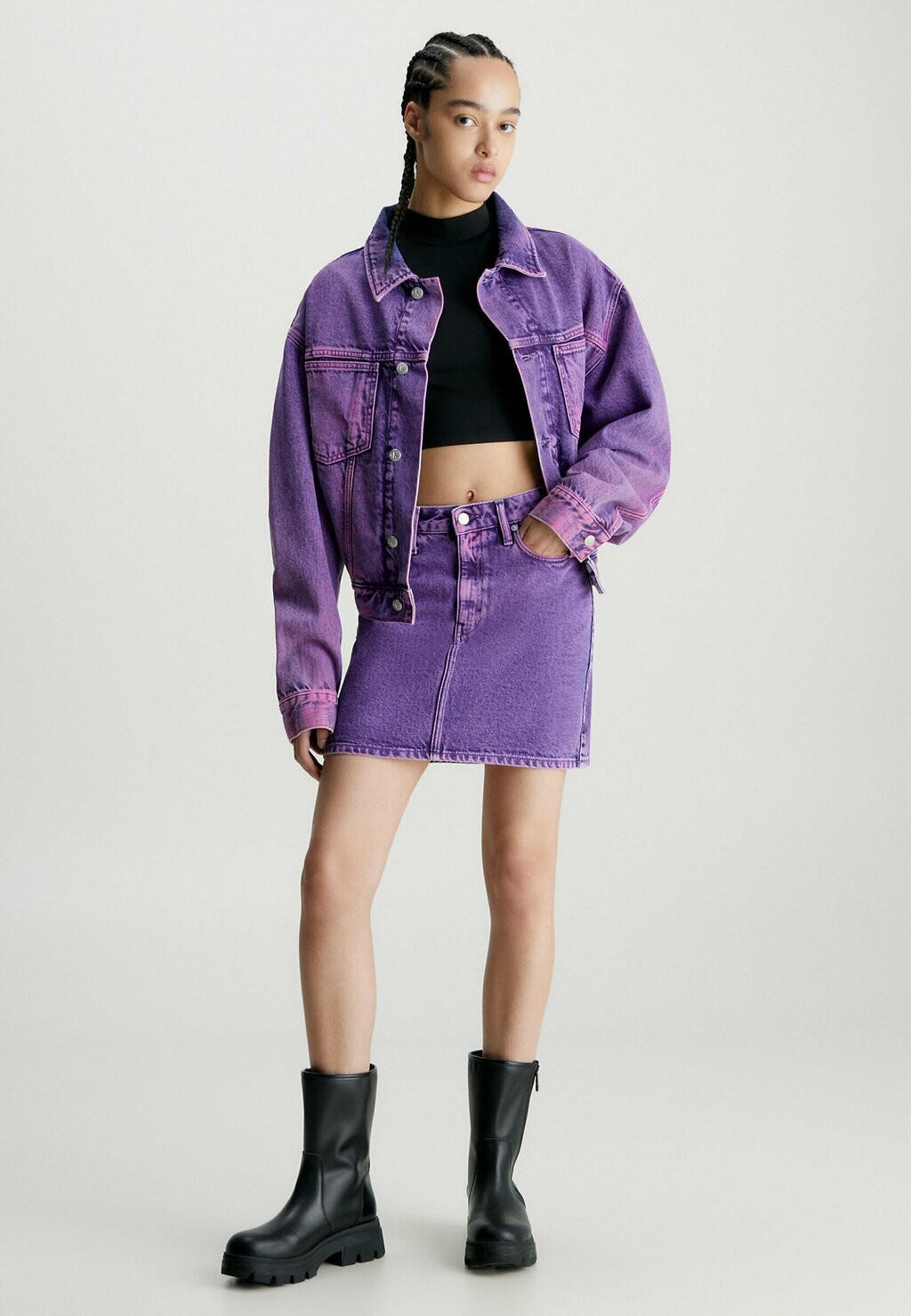 

Юбка-колокольчик High Rise Calvin Klein Jeans, цвет denim light