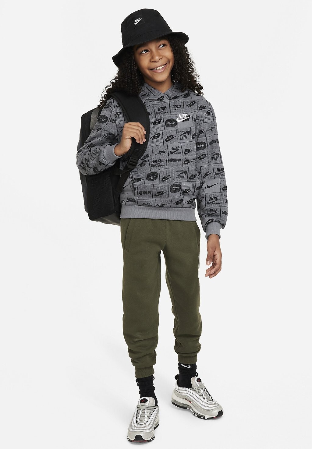 

Толстовка CLUB FLEECE Nike Sportswear, цвет smoke grey/white
