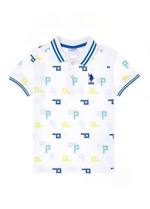 

Белая футболка для мальчика с рисунком U.S. Polo Assn.