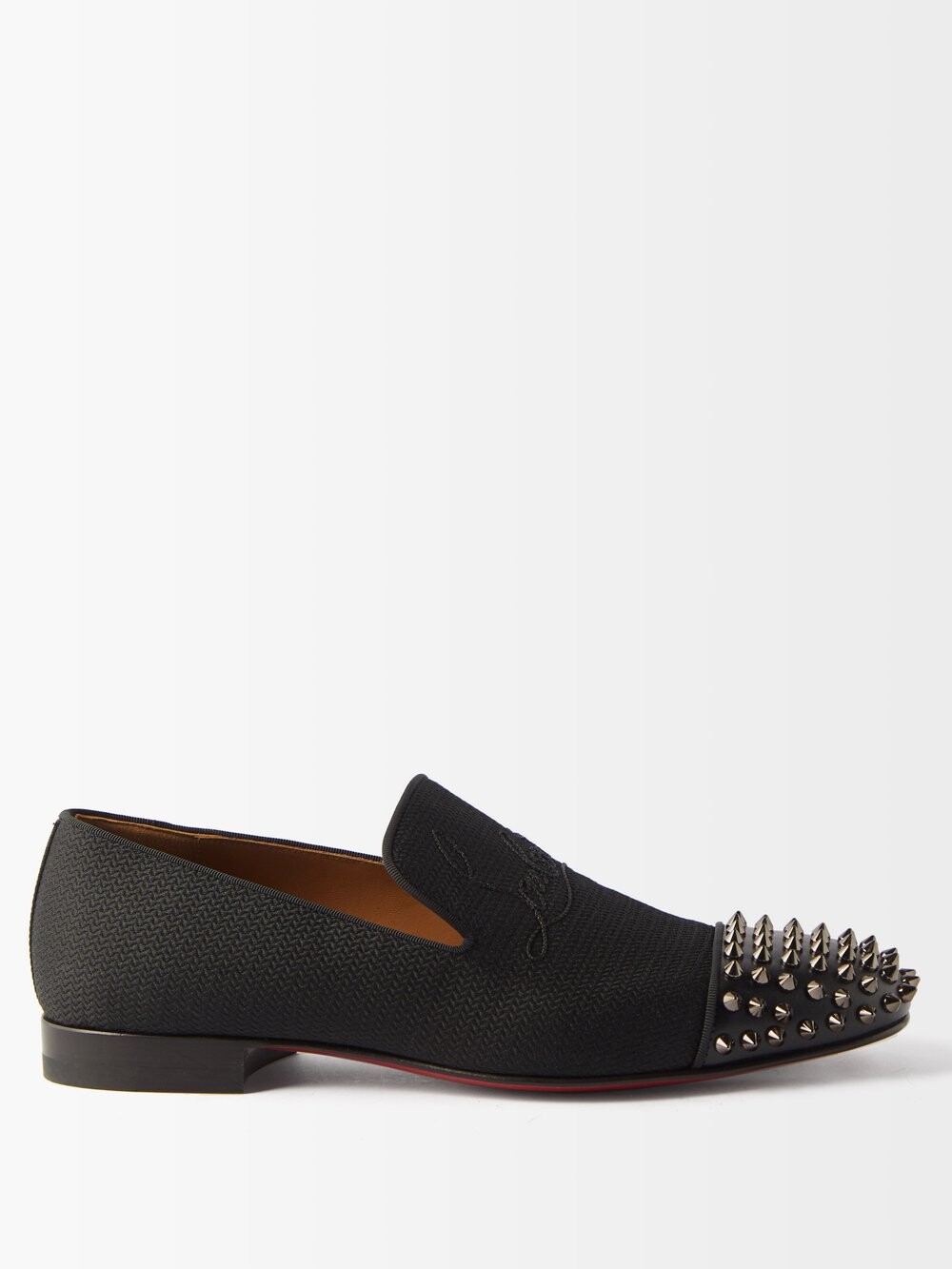 

Парусиновые лоферы spooky с заклепками Christian Louboutin, черный