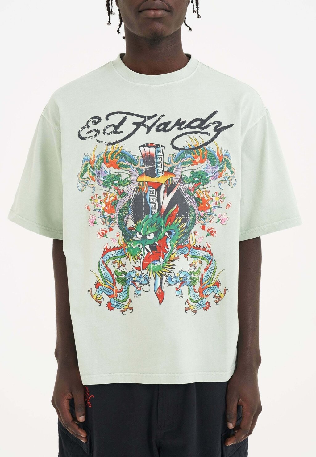 

Футболка с принтом Ed Hardy, зеленый