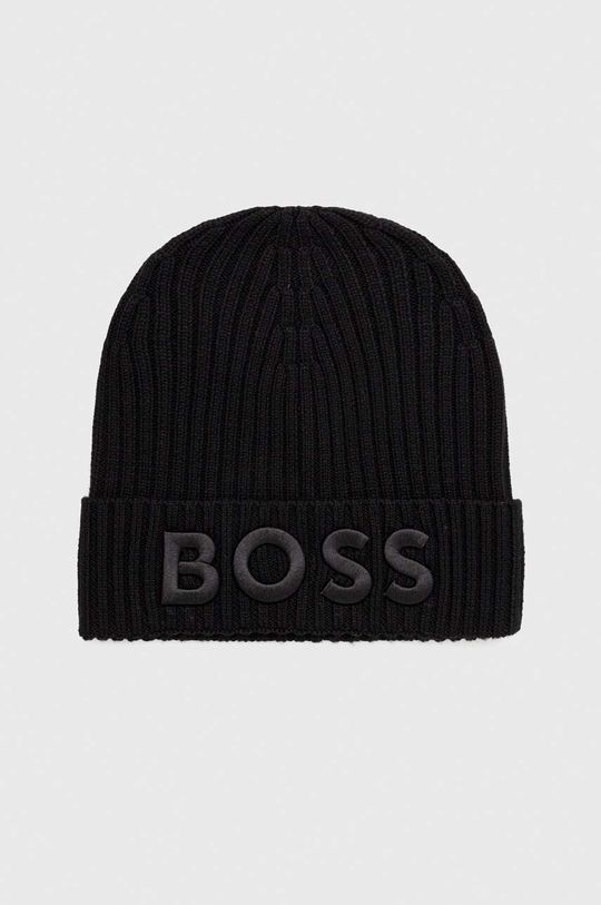 Шерстяная шапка BOSS Boss, черный шапка для детей boss черный