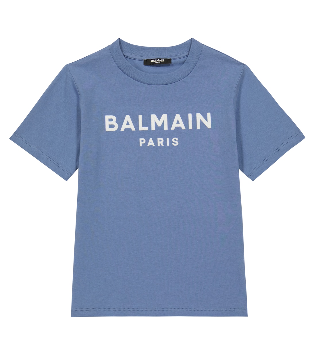Футболка из хлопкового джерси с логотипом Balmain, синий