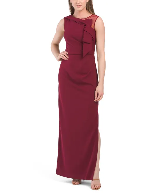 

Платье Kirsten с вырезом и бантом Js Collections, темно-красный