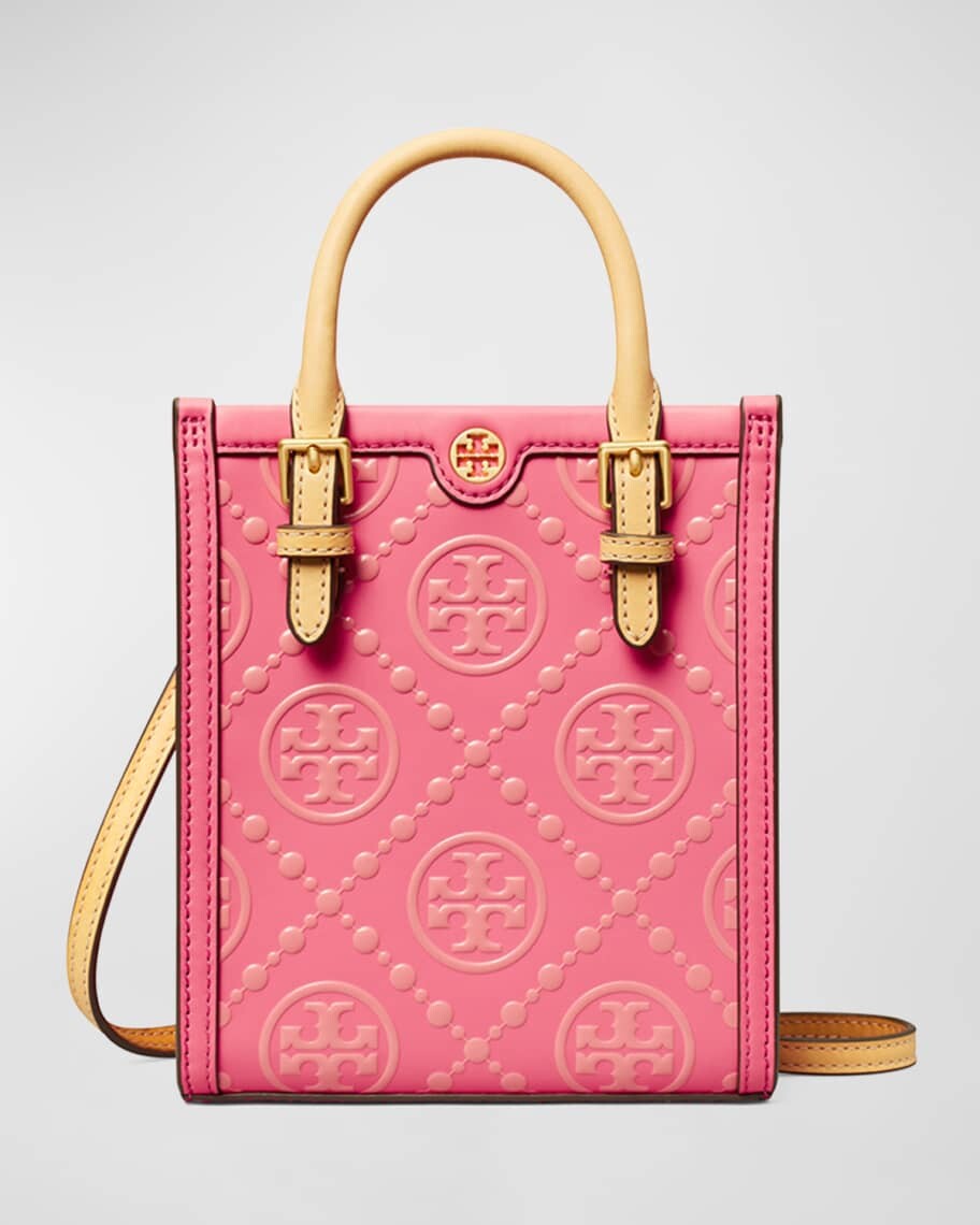 

Миниатюрная кожаная большая сумка T с монограммой Tory Burch