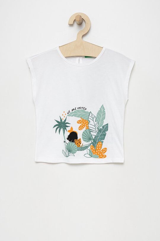 

Детский хлопковый топ United Colors of Benetton, белый
