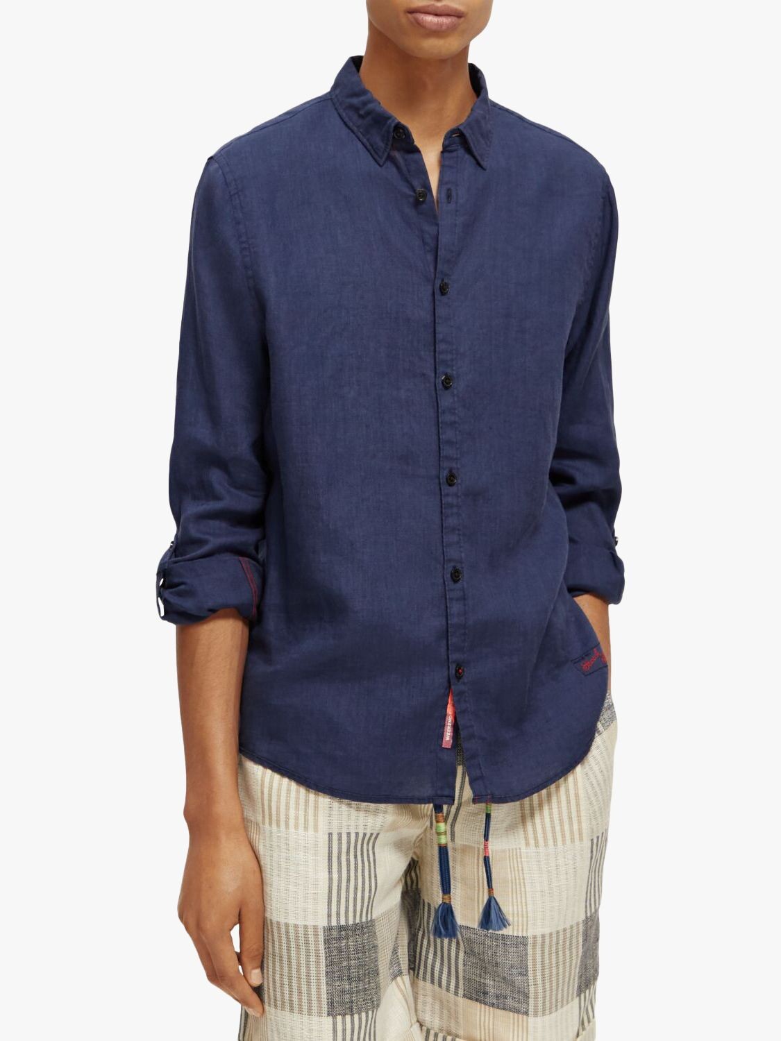 

Льняная рубашка Scotch & Soda, морская