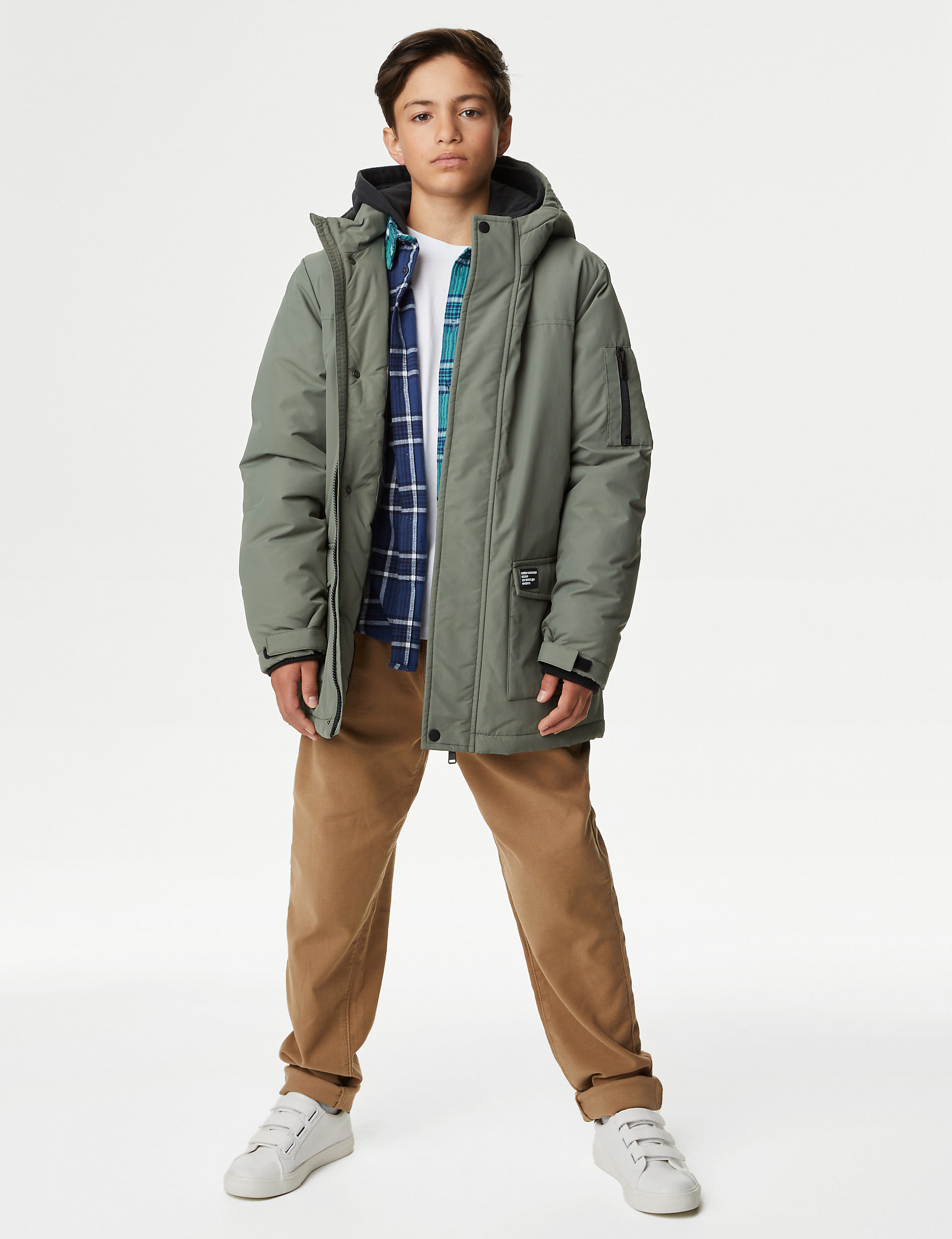 

Парка Stormwear с капюшоном (6–16 лет) Marks & Spencer, хаки