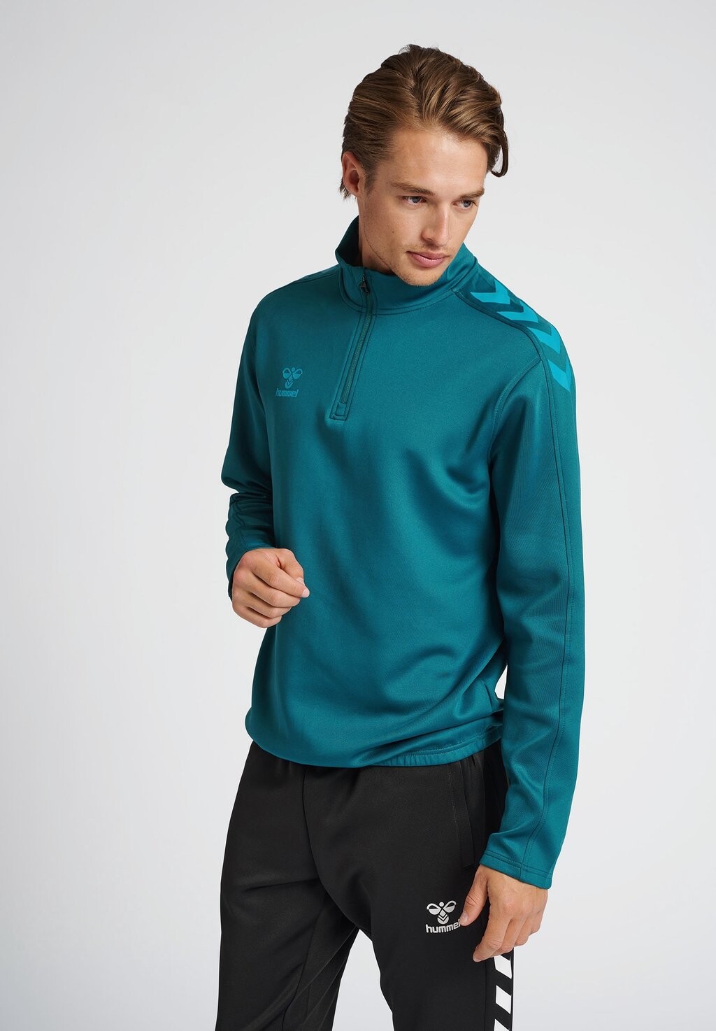 

Толстовка с капюшоном Hummel, бирюзовый