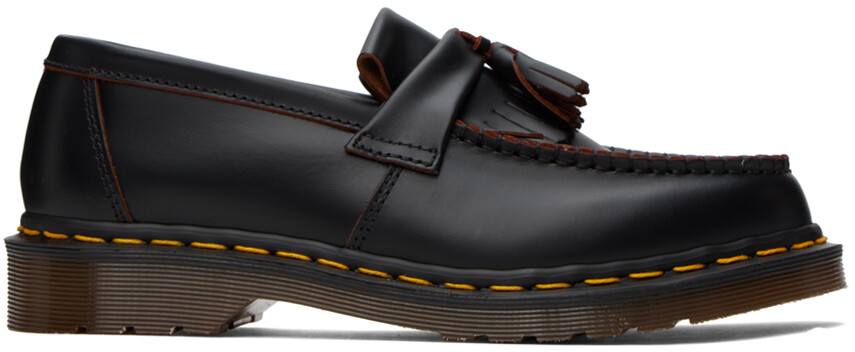 

Черные лоферы Adrian Made In England Dr. Martens, Черный