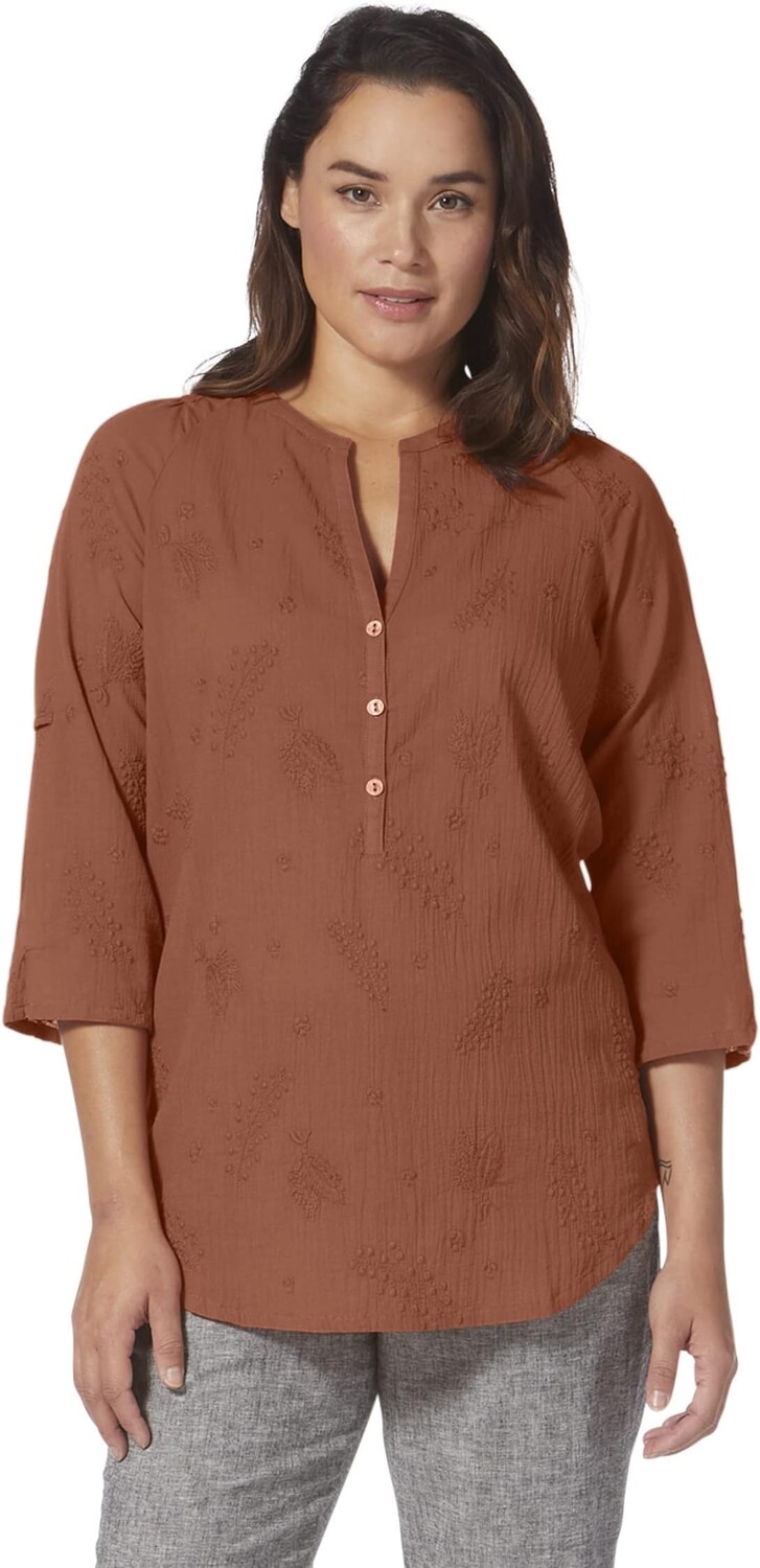 

Туника Oasis II с рукавом 3/4 Royal Robbins, цвет Baked Clay, Коричневый