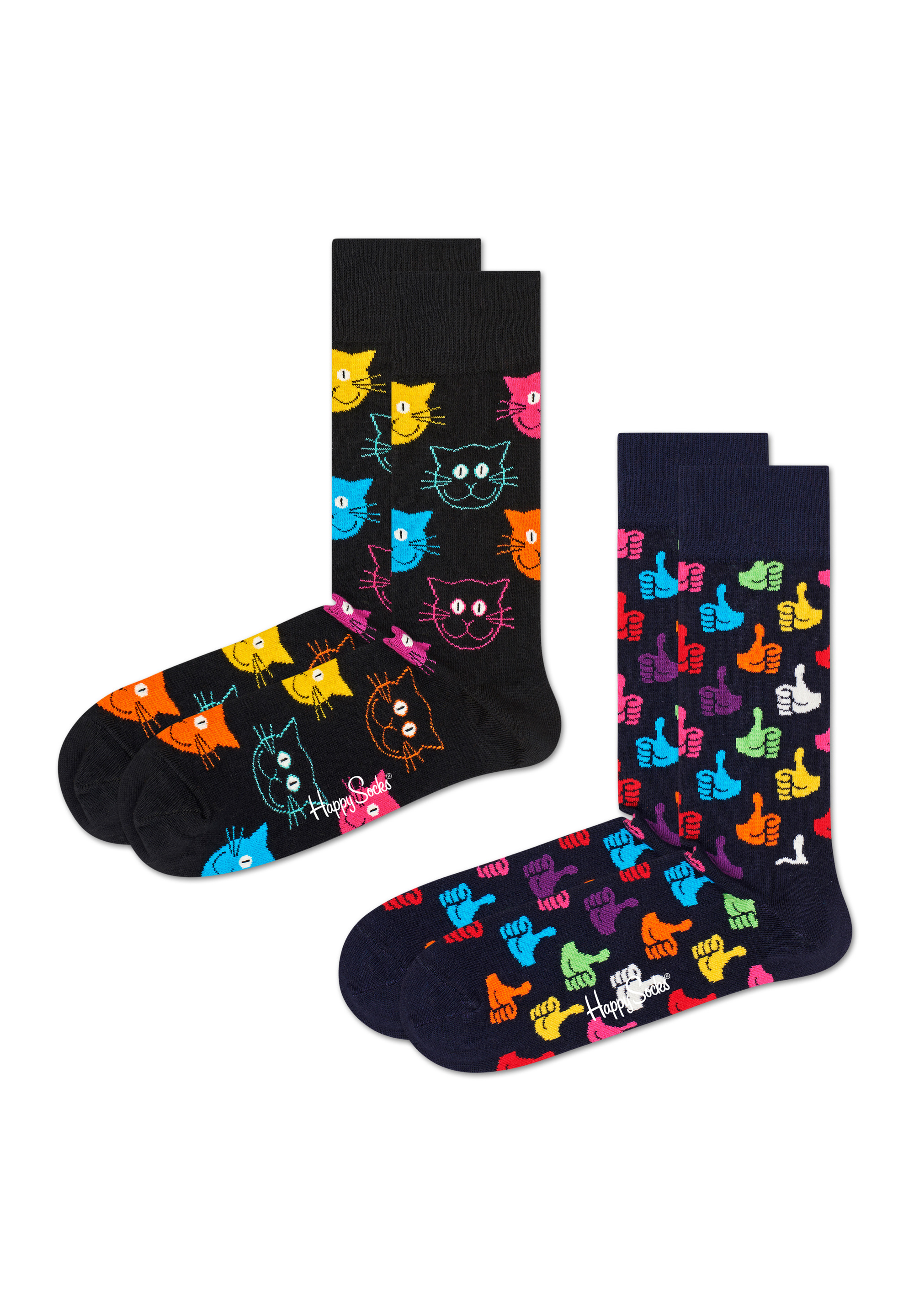 цена Носки Happy Socks 2 Pack Classic Cat Socks, цвет multi_coloured