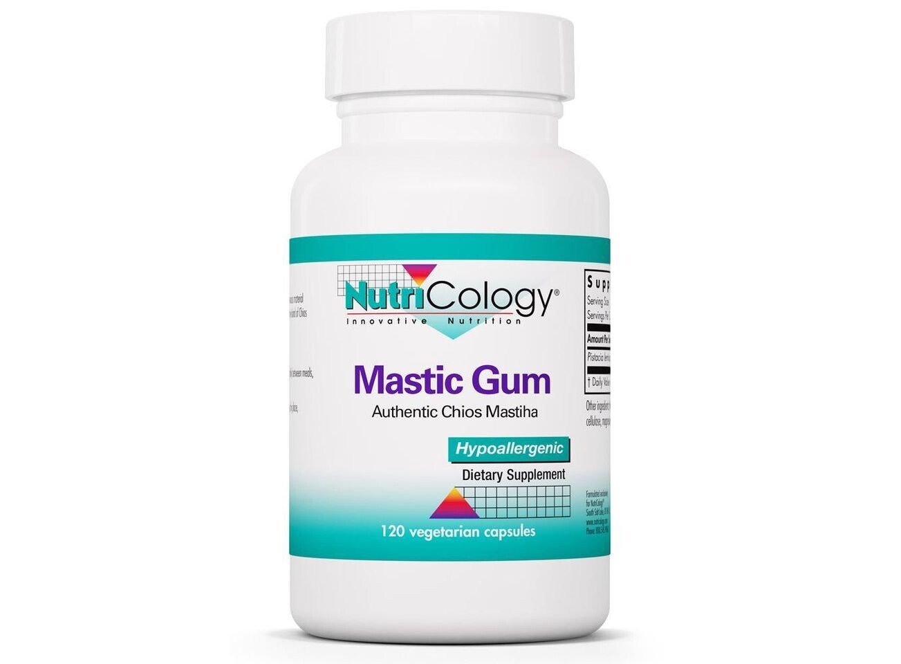 

Nutricology, Mastic Gum, 120 вегетарианских капсул