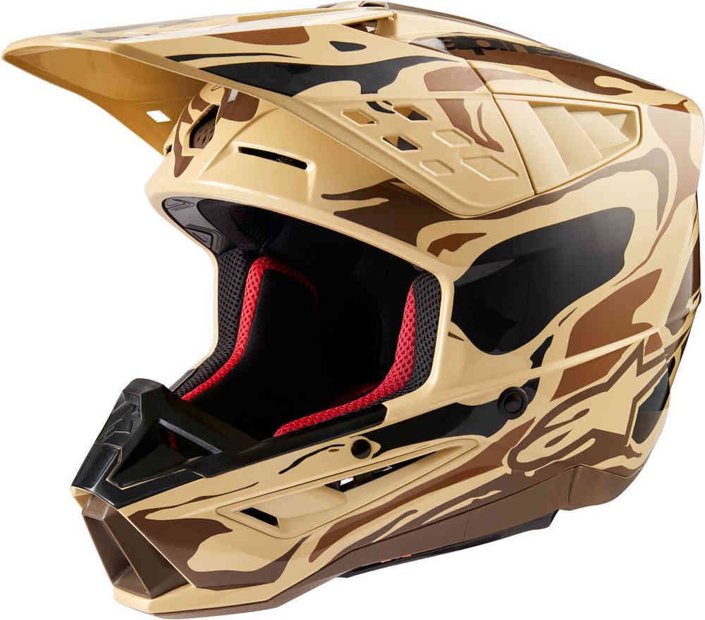 S-M5 Mineral 2024 Шлем для мотокросса Alpinestars, коричневый шлем ccm tacks 310 sr s белый