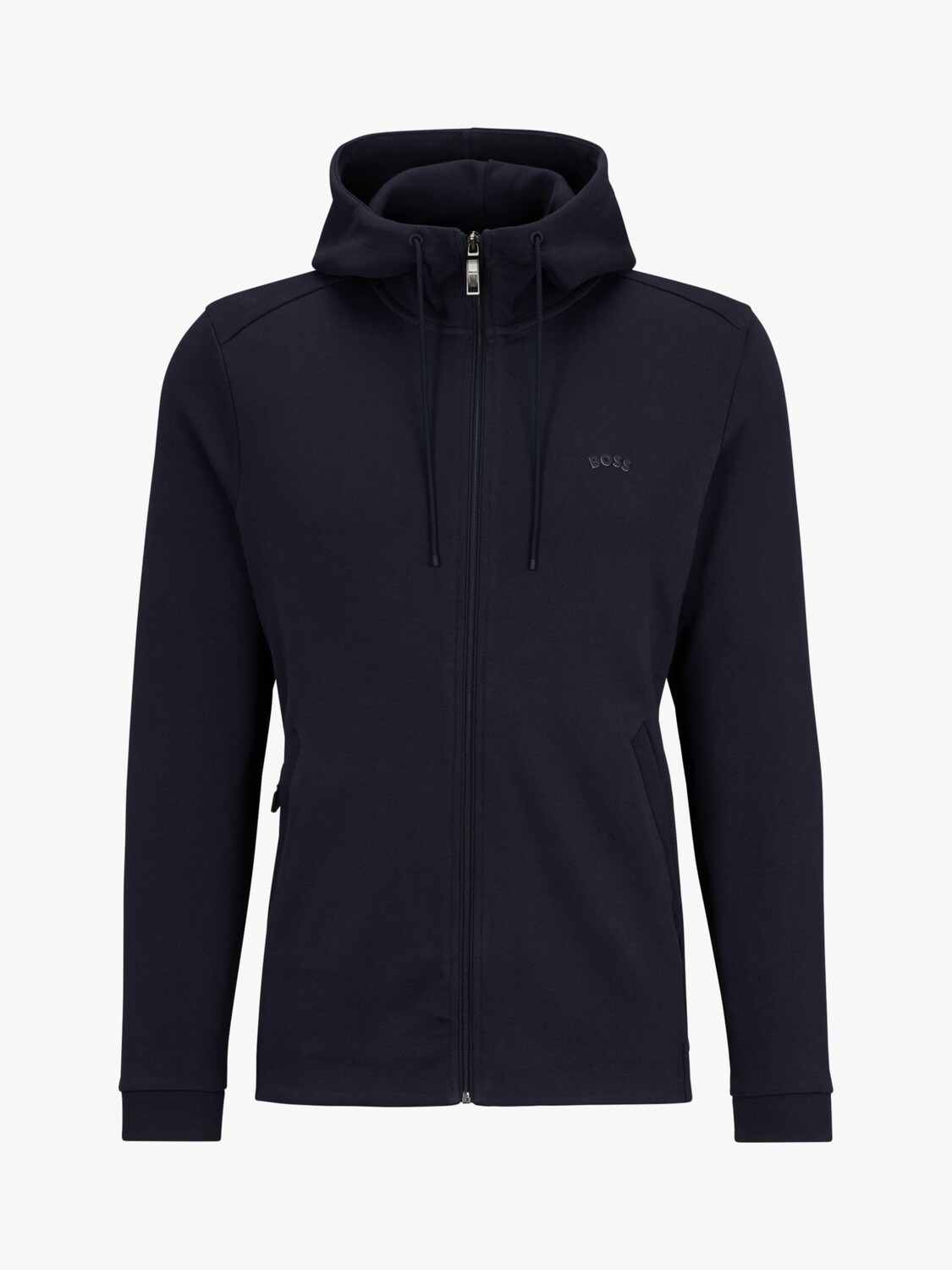 

Базовая толстовка на молнии BOSS Saggy Curved HUGO BOSS, темно-синий