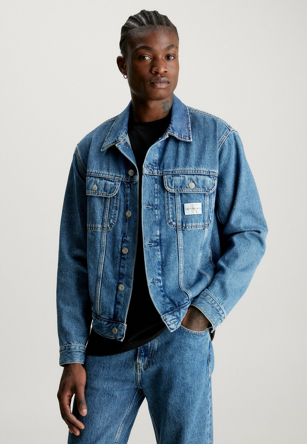 

Джинсовая куртка Calvin Klein Jeans, синий деним