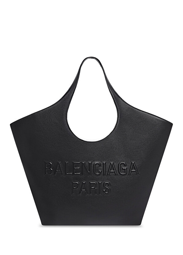 Черная женская кожаная сумка-шоппер mary kate Balenciaga