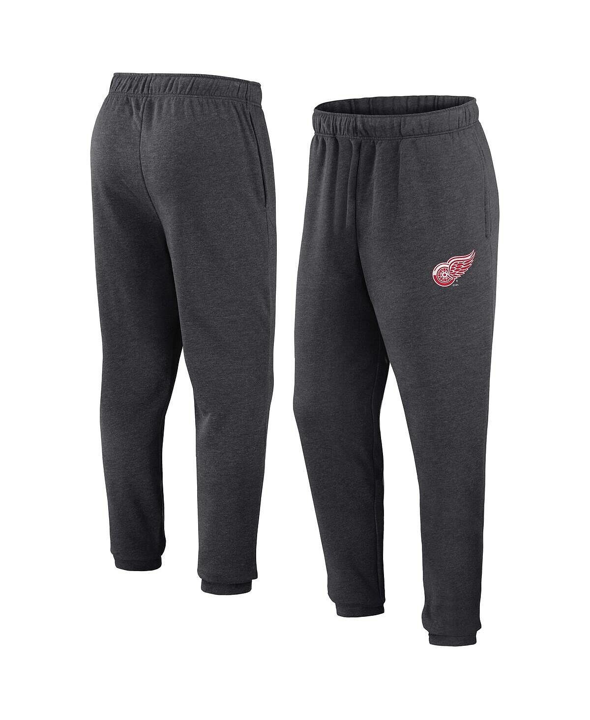 

Мужские спортивные спортивные штаны с фирменным логотипом Heather Charcoal Detroit Red Wings Fanatics