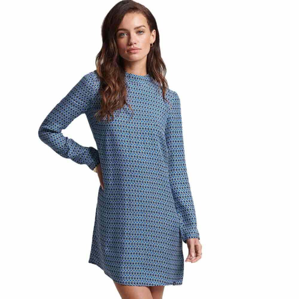 

Платье Superdry Studios Mock Neck Mini, синий