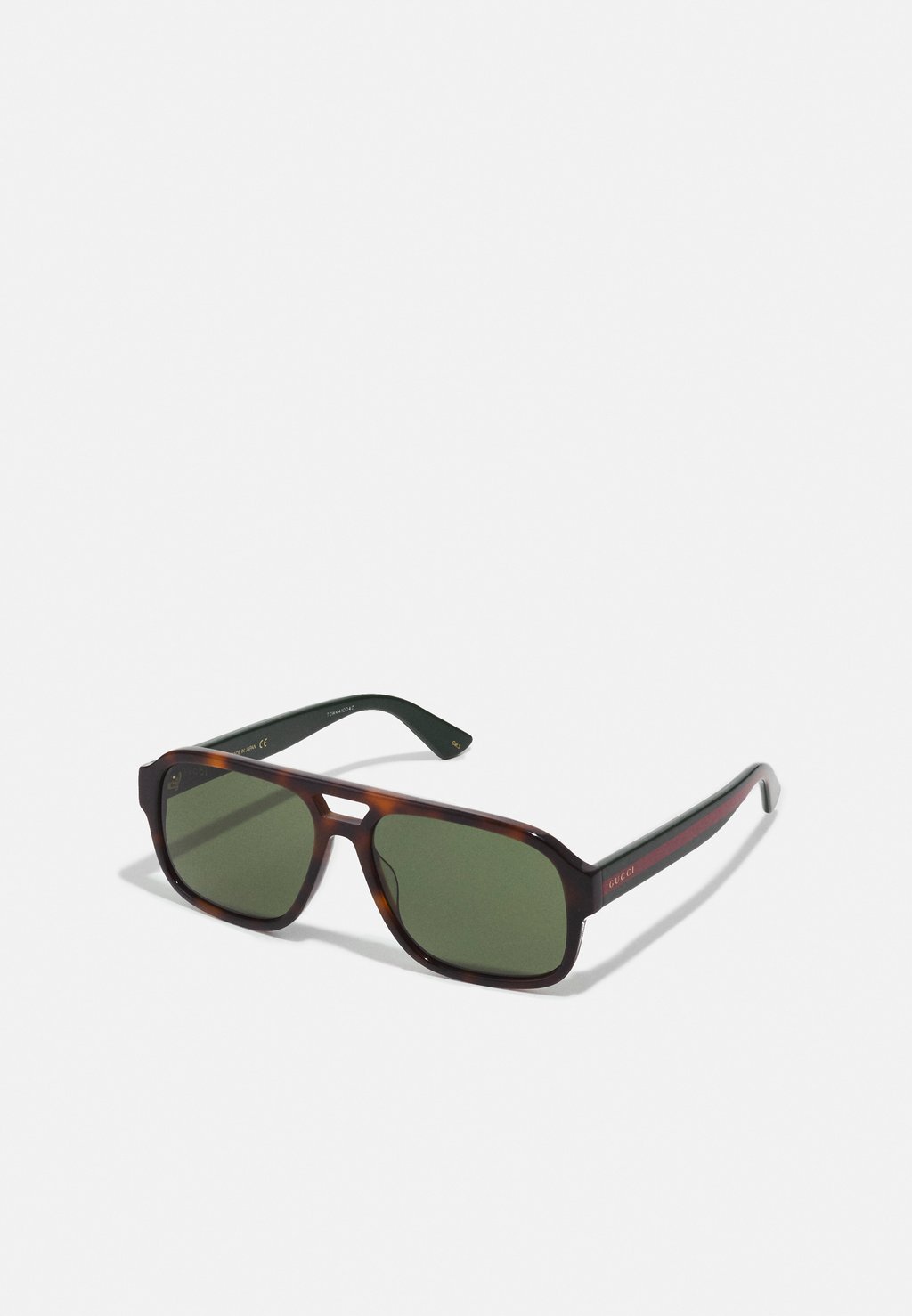 Солнцезащитные очки Gucci, гавана/зеленый