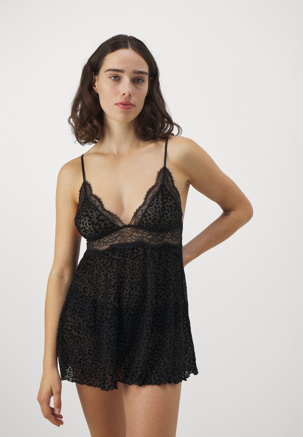 

Ночная рубашка ФЛОК Hunkemöller, черный