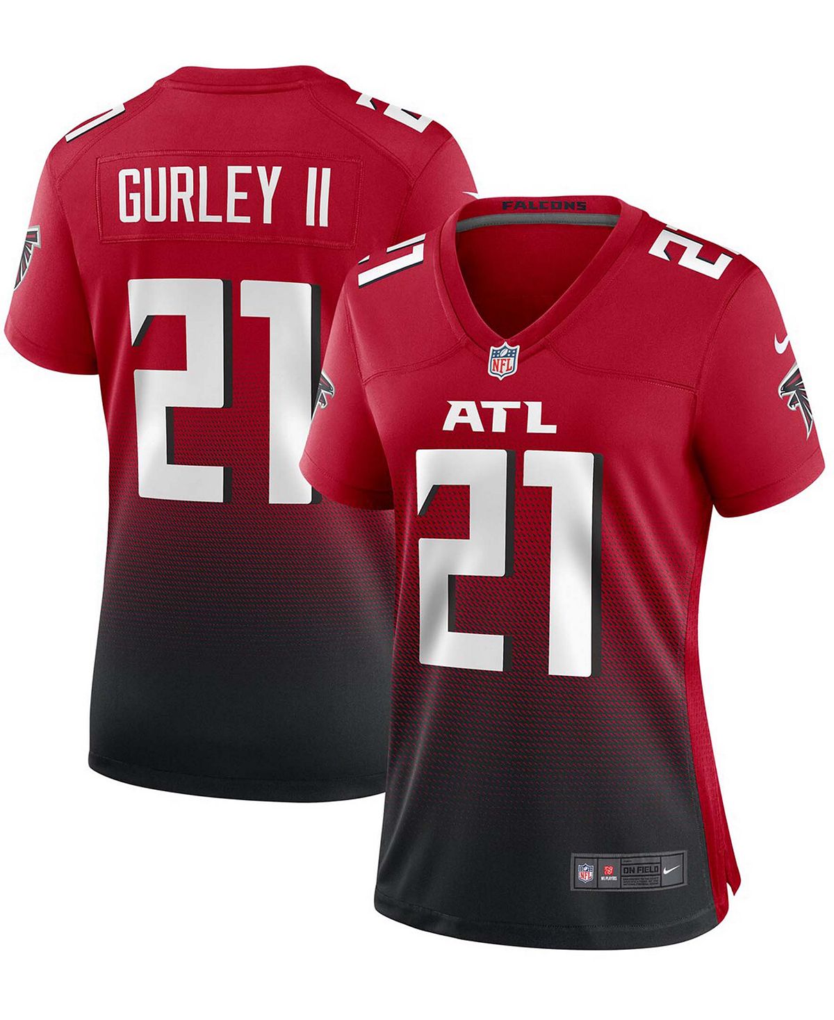 

Женская футболка Todd Gurley II Red Atlanta Falcons для второй альтернативной игры Nike, красный