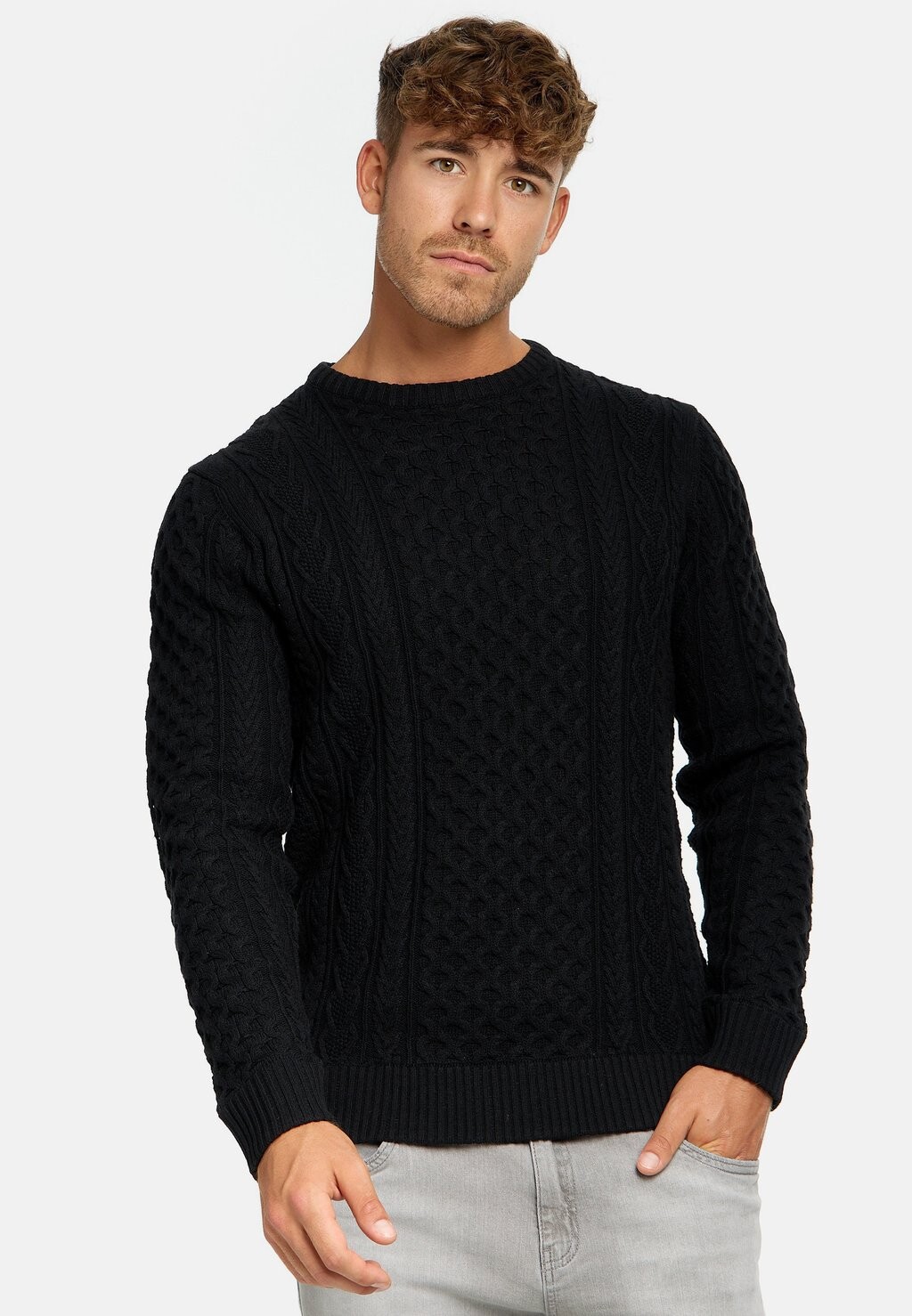 

Свитер вязаный INBELLIN INDICODE JEANS, цвет black