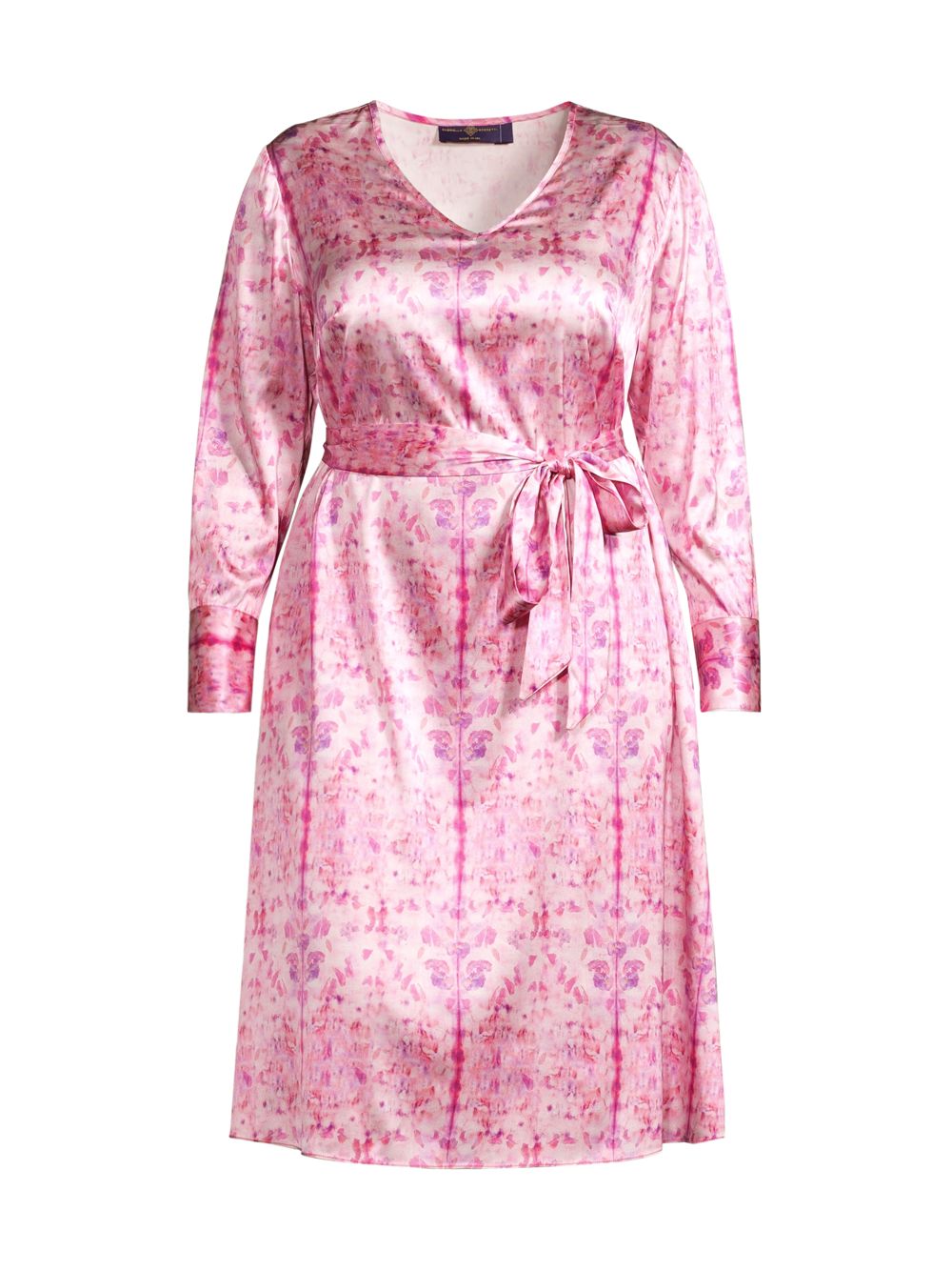цена Шелковое платье-миди с поясом Vittoria Gabriella Rossetti, розовый