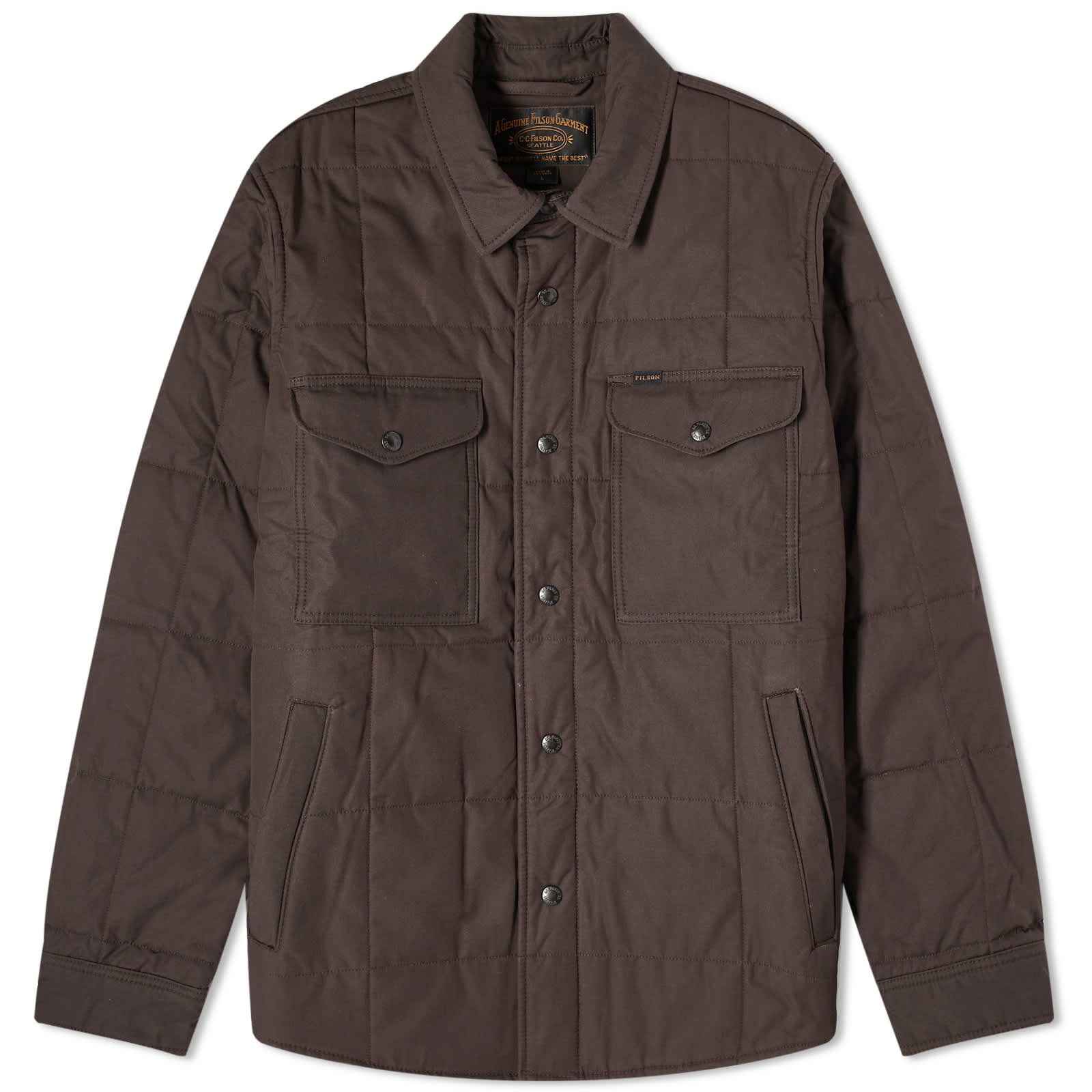 цена Куртка Filson Cover Cloth Quilted Shirt, цвет Cinder