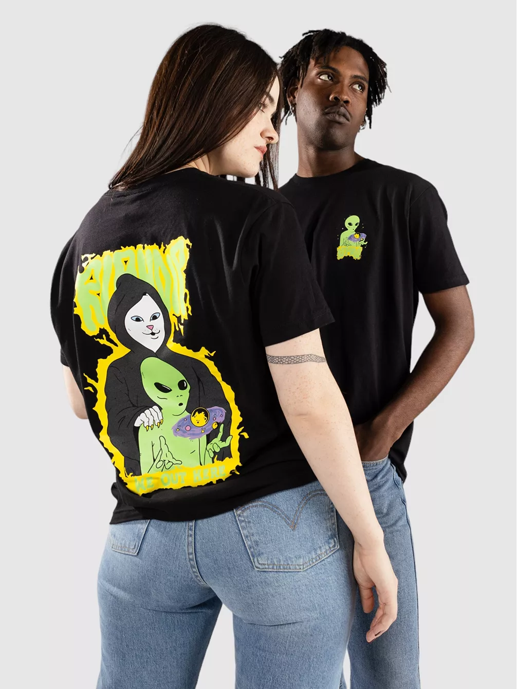 

Футболка с запахом Mind Ripndip, черный