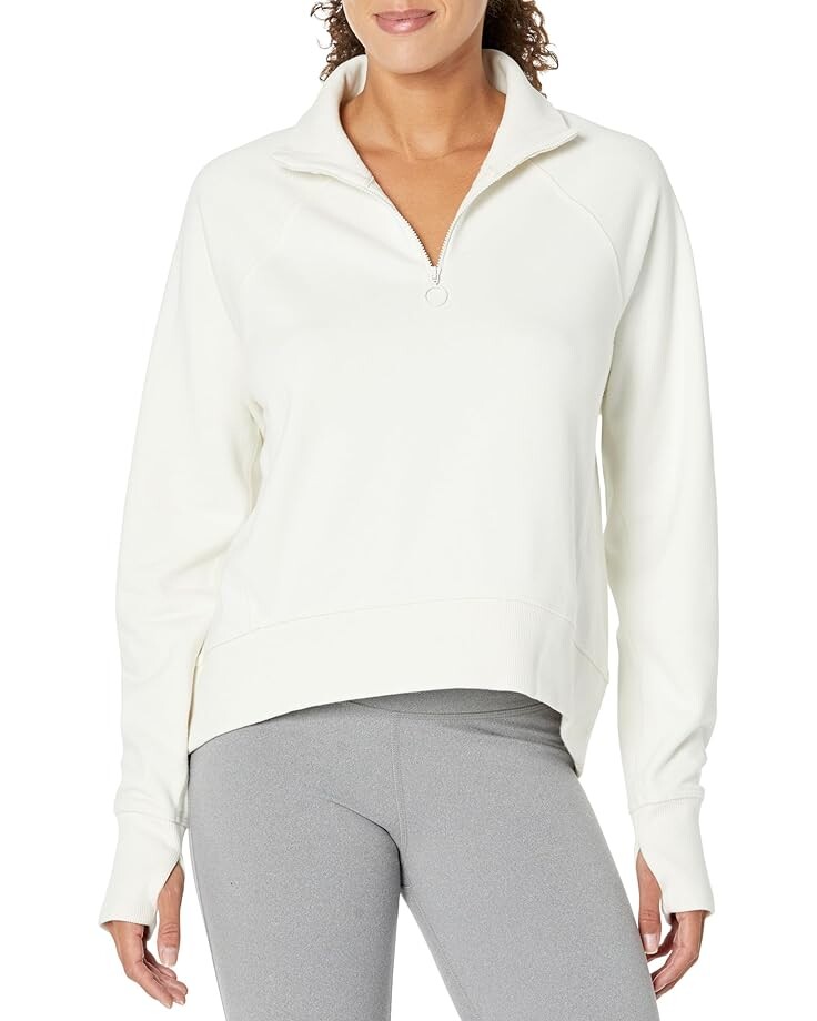 

Толстовка Sweaty Betty Revive Rib 1/2 Zip, белый
