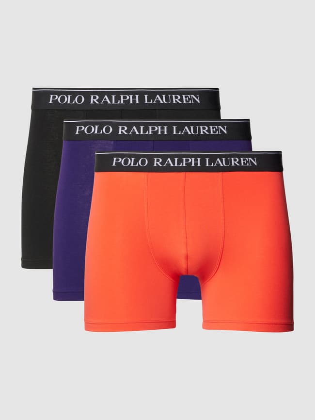 Трусы с эластичным поясом с логотипом, в упаковке 3 шт Polo Ralph Lauren Underwear, оранжевый хлопковый свитер polo ralph lauren оранжевый