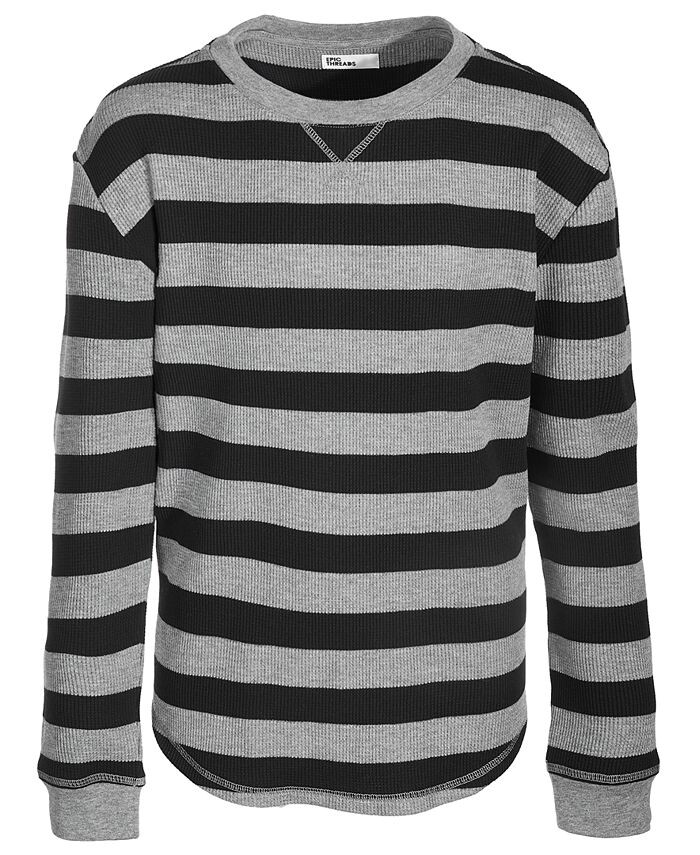 

Полосатая термофутболка Big Boys, созданная для Macy's Epic Threads, черный