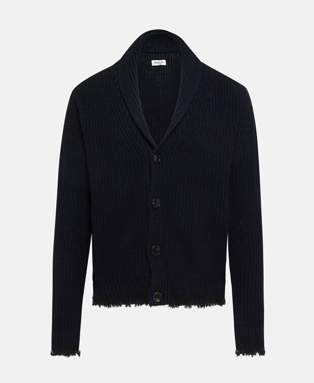 

Шерстяной кардиган Zadig&Voltaire, темно-синий