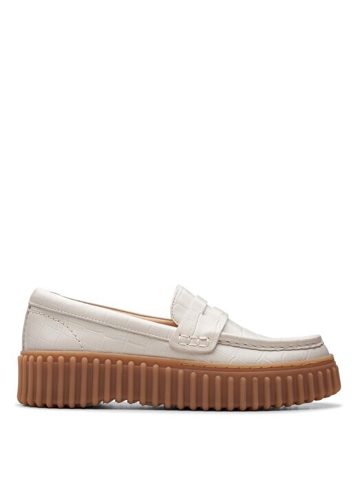 

Белые женские кожаные лоферы 26176357 Clarks, белый