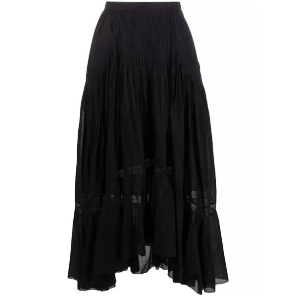 

Юбка high waist ruffled midi skirt Etoile Isabel Marant, черный