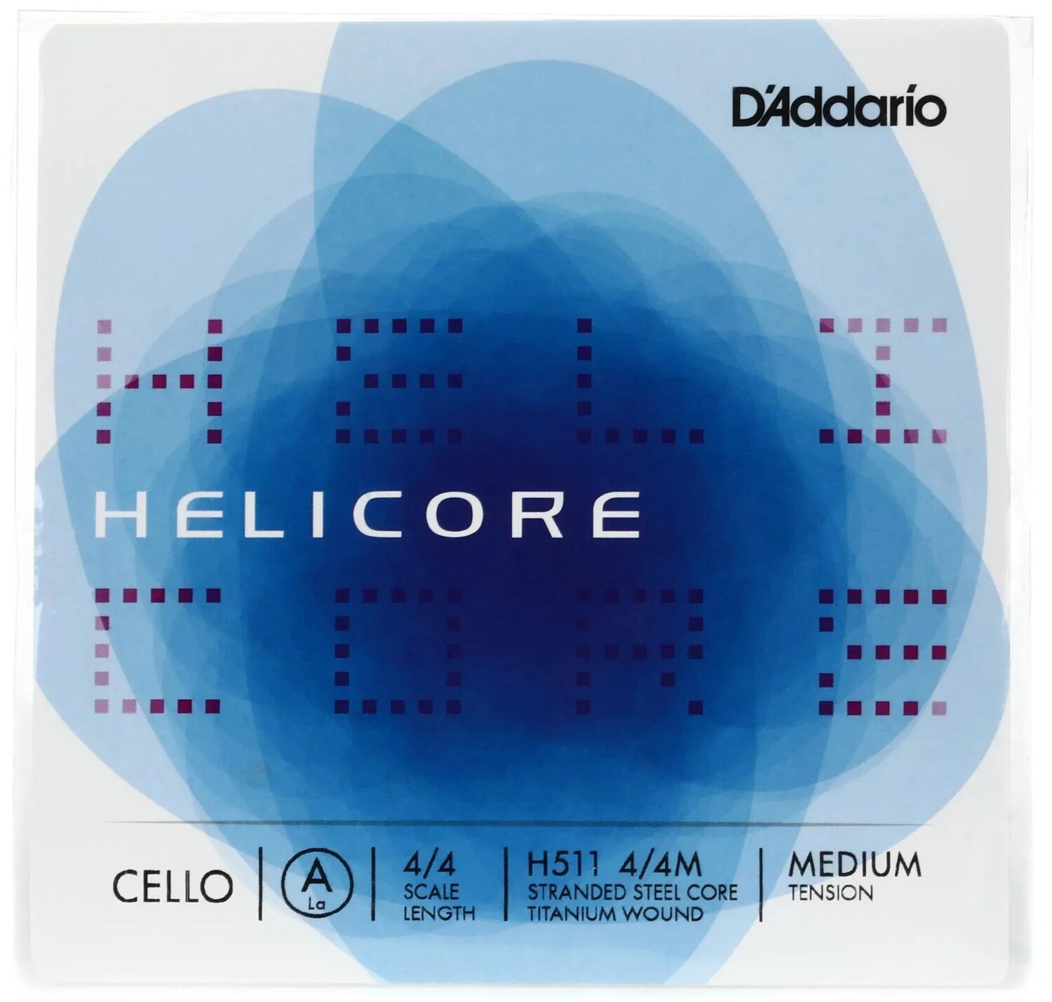 

D'Addario H511, 4/4 метра, струна A для виолончели Helicore, размер 4/4, среднее натяжение