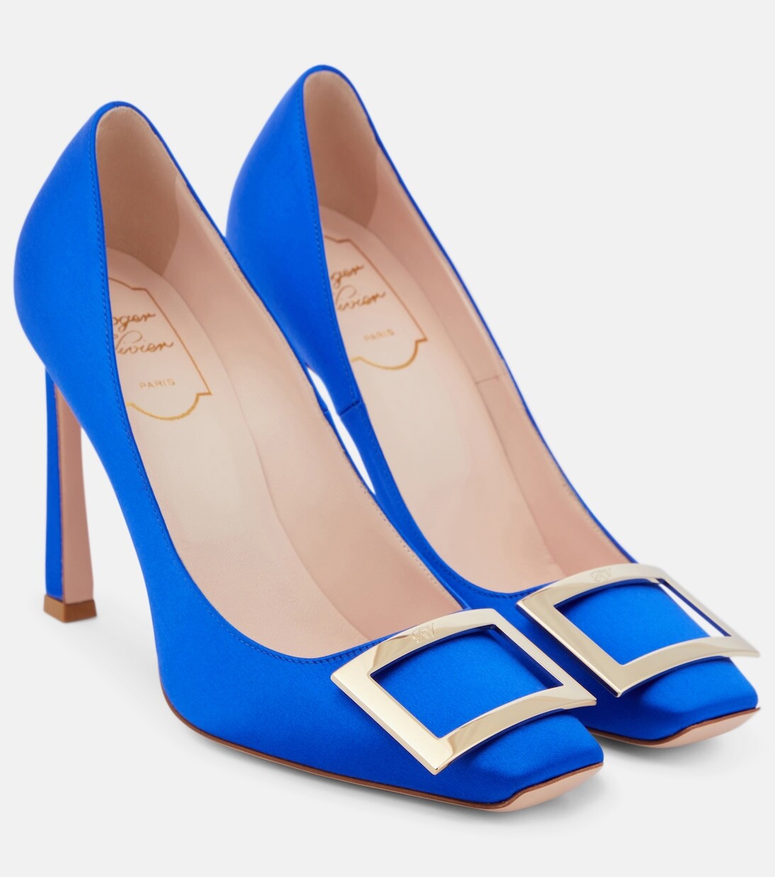 

Атласные туфли-лодочки Trompette Roger Vivier, синий