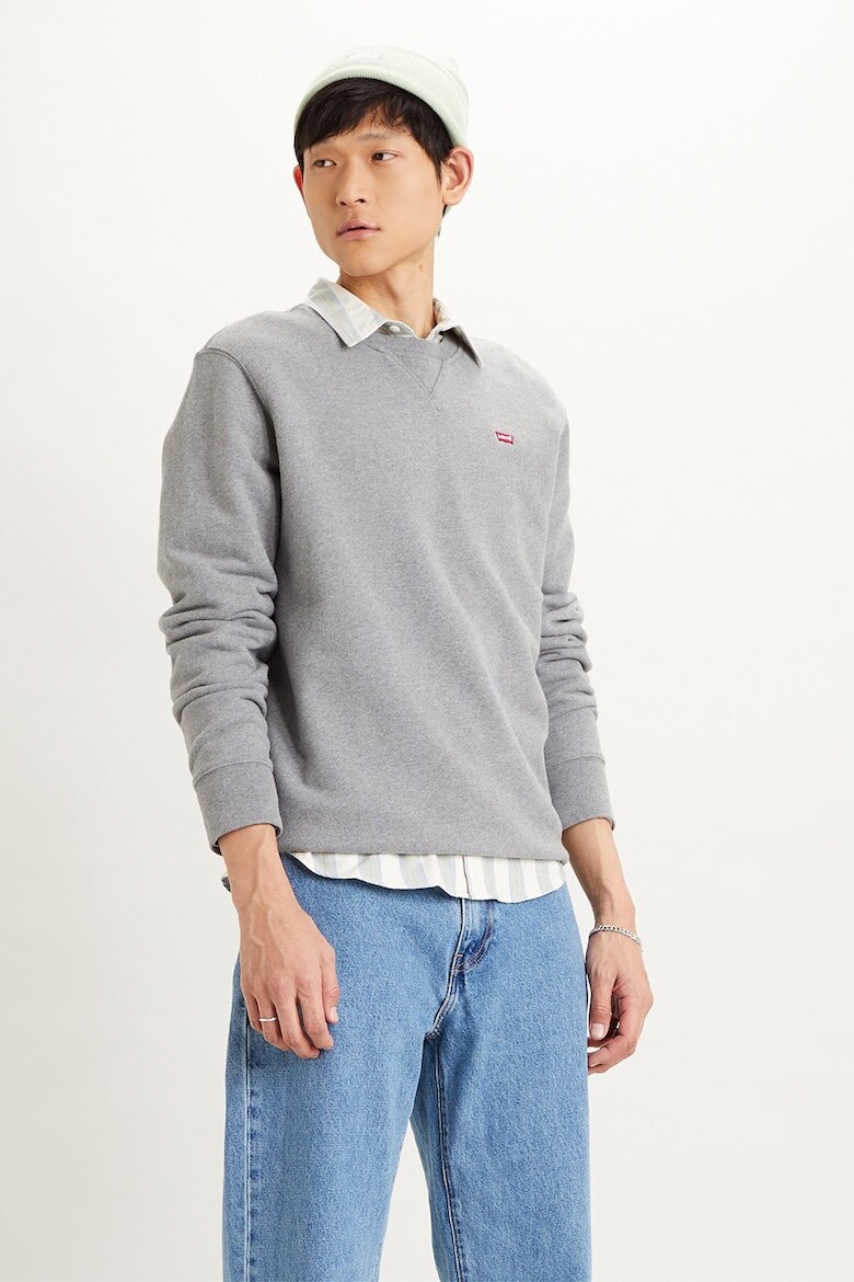 

Хлопковая толстовка с овальным вырезом Levi'S, серый